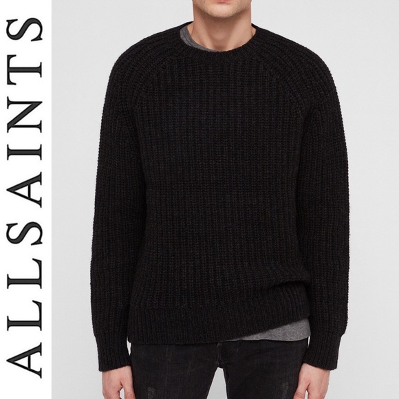 All Saints Sweaters Allsaints Mens Mast Crew Jumper Heavyweight